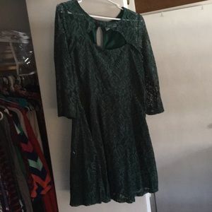 Green lace dress